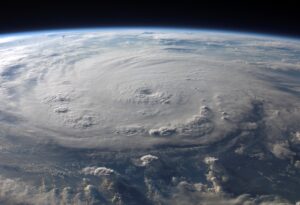 overhead image of hurricane