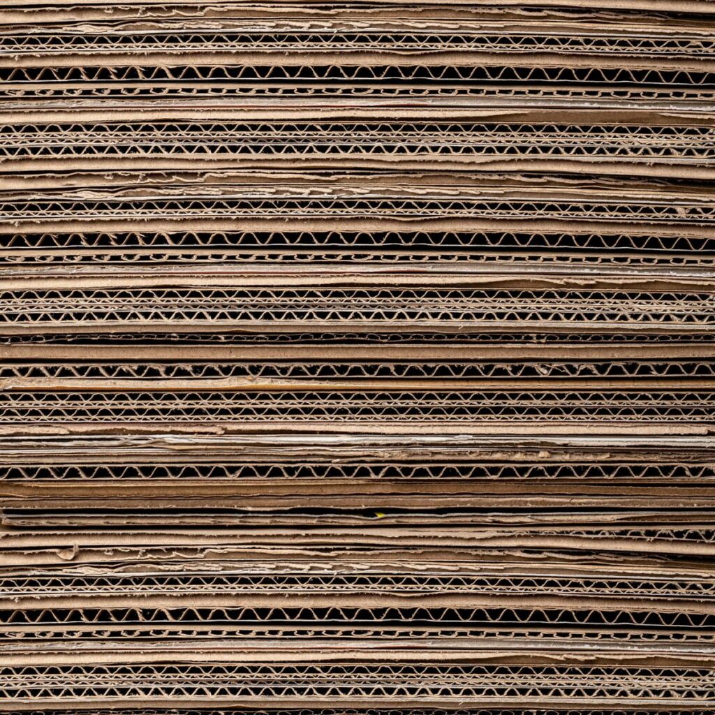 A stack of cardboard paper.
